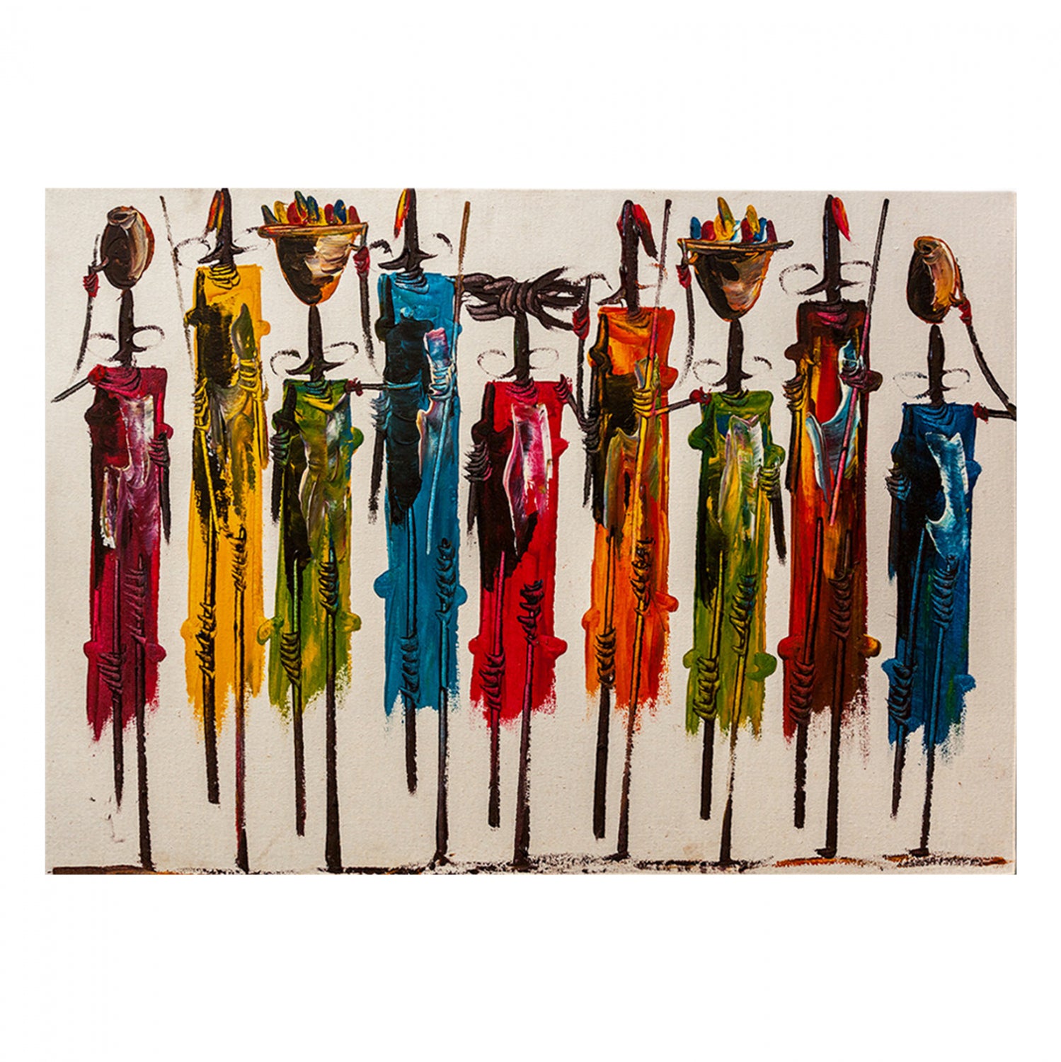 ΠΙΝΑΚΑΣ ΚΑΜΒΑΣ COLORFUL AFRICAN ART HM7197.02 100X3X70 εκ. - Pakobazaar