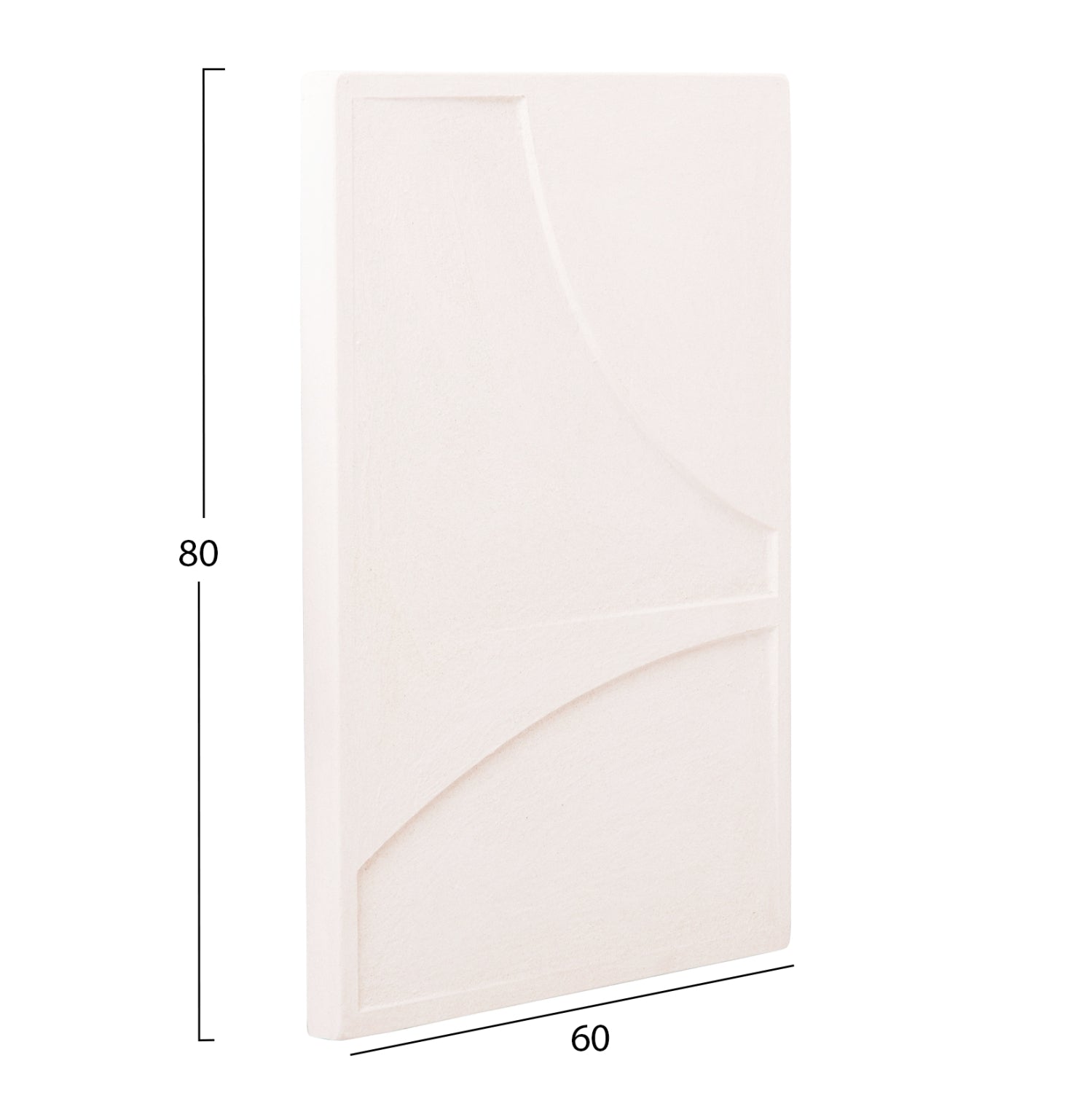 ΠΙΝΑΚΑΣ ΟΡΘΟΓΩΝΙΟΣ ΣΕΙΡΑ SANTORINI HM4509 MDF ΥΠΟΛΕΥΚΟ ΧΡΩΜΑ 60x4(πάχος)x80Υεκ. - Pakobazaar