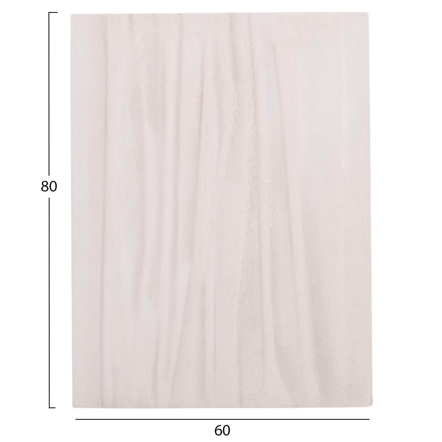 ΠΙΝΑΚΑΣ ΟΡΘΟΓΩΝΙΟΣ ΣΕΙΡΑ SANTORINI HM4518 MDF ΣΕ ΥΠΟΛΕΥΚΟ ΧΡΩΜΑ 60x4(πάχος)x80Υεκ. - Pakobazaar
