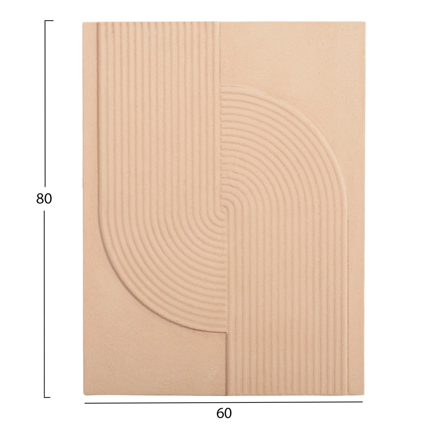 ΠΙΝΑΚΑΣ ΟΡΘΟΓΩΝΙΟΣ ΣΕΙΡΑ SANTORINI HM4521 MDF ΣΕ ΜΠΕΖ ΧΡΩΜΑ 60x4(πάχος)x80Υεκ. - Pakobazaar
