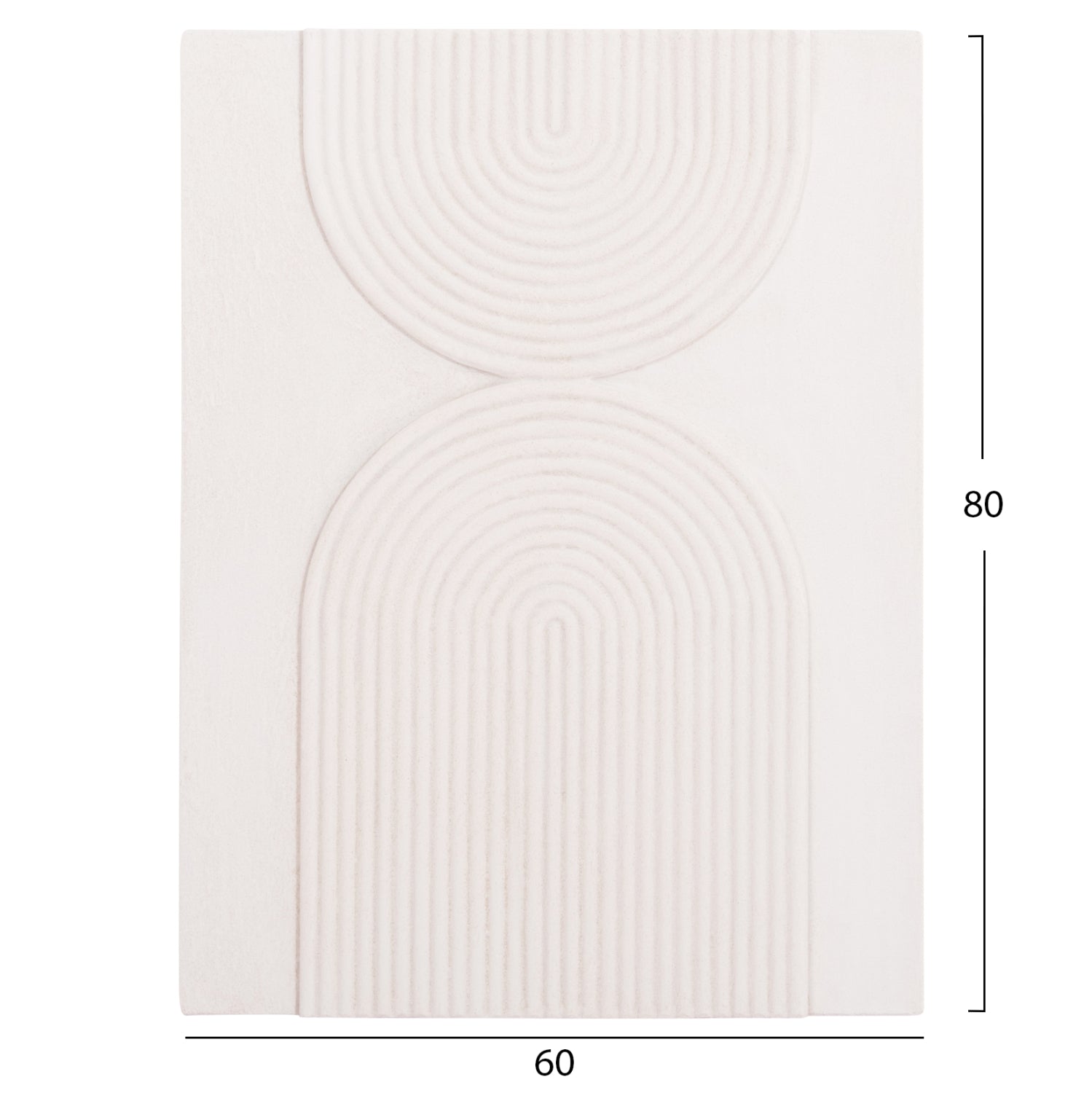 ΠΙΝΑΚΑΣ ΟΡΘΟΓΩΝΙΟΣ ΣΕΙΡΑ SANTORINI HM4523 MDF ΣΕ ΥΠΟΛΕΥΚΟ ΧΡΩΜΑ 60x4(πάχος)x80Υεκ. - Pakobazaar