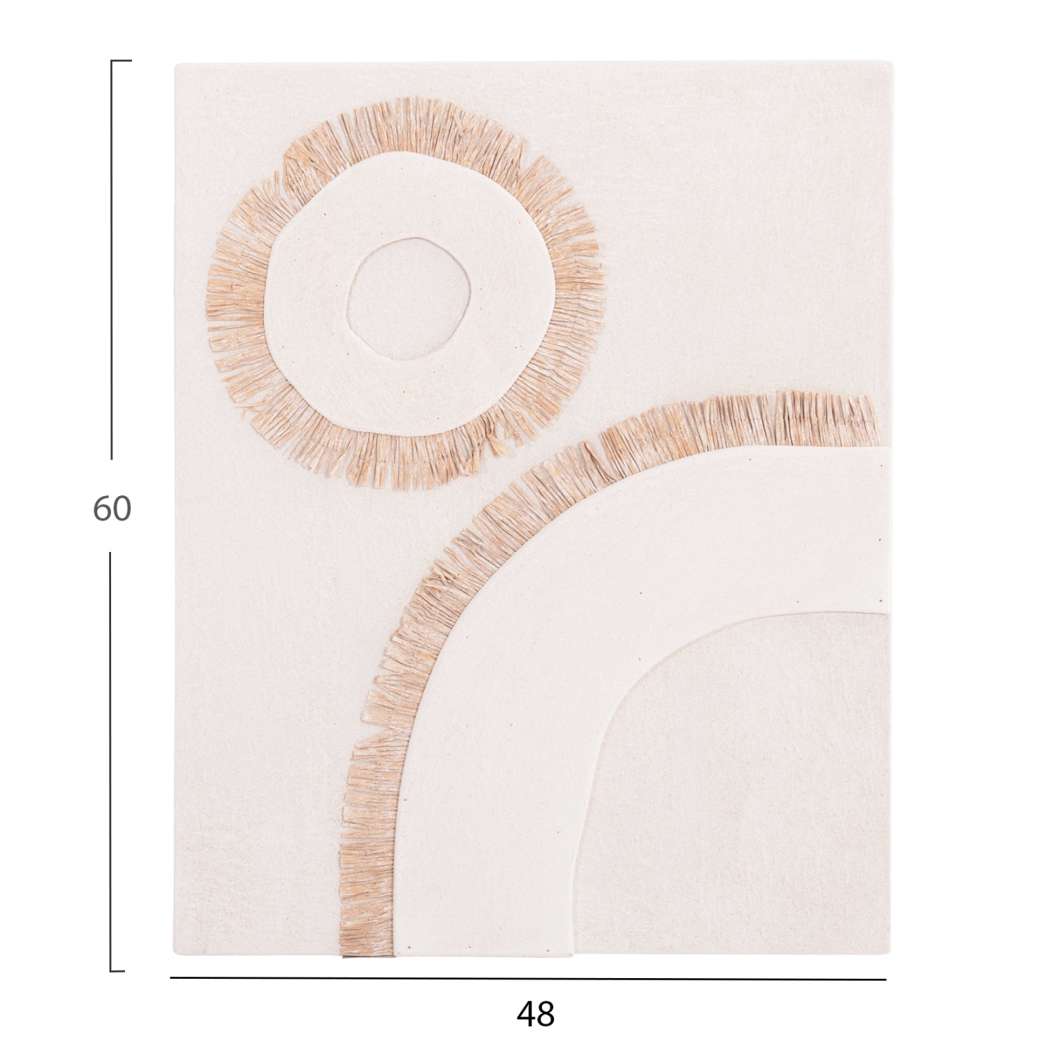 ΠΙΝΑΚΑΣ ΟΡΘΟΓΩΝΙΟΣ ΣΕΙΡΑ SANTORINI HM4534 MDF ΥΠΟΛΕΥΚΟ ΧΡΩΜΑ-ΔΙΑΚΟΣΜΗΣΗ ΜΠΕΖ 48x4,5(πάχος)x60Υεκ. - Pakobazaar