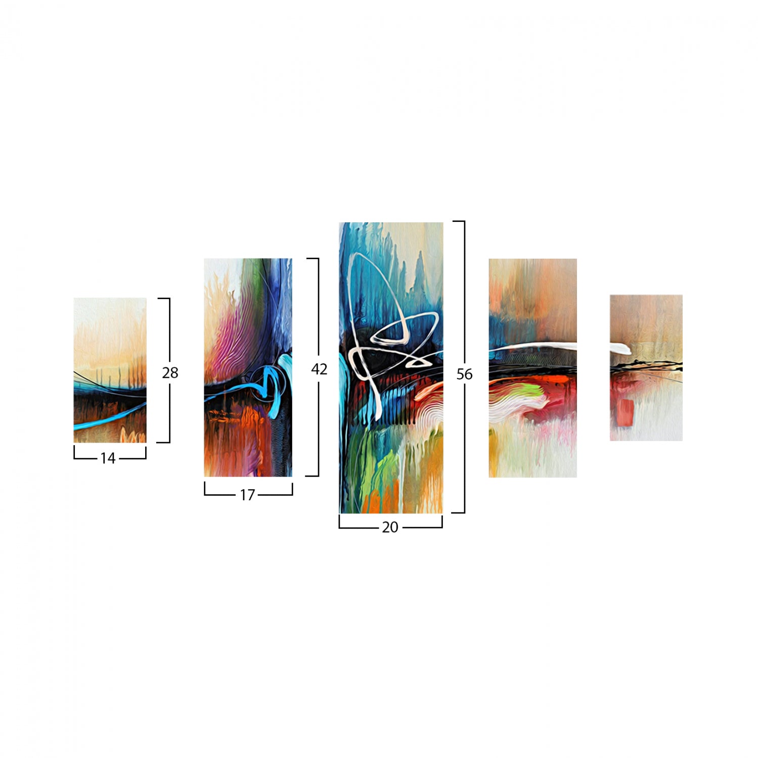 ΠΙΝΑΚΑΣ ΠΕΝΤΑΠΤΥΧΟ MDF 82Χ56x3 HM7207.02 - Pakobazaar