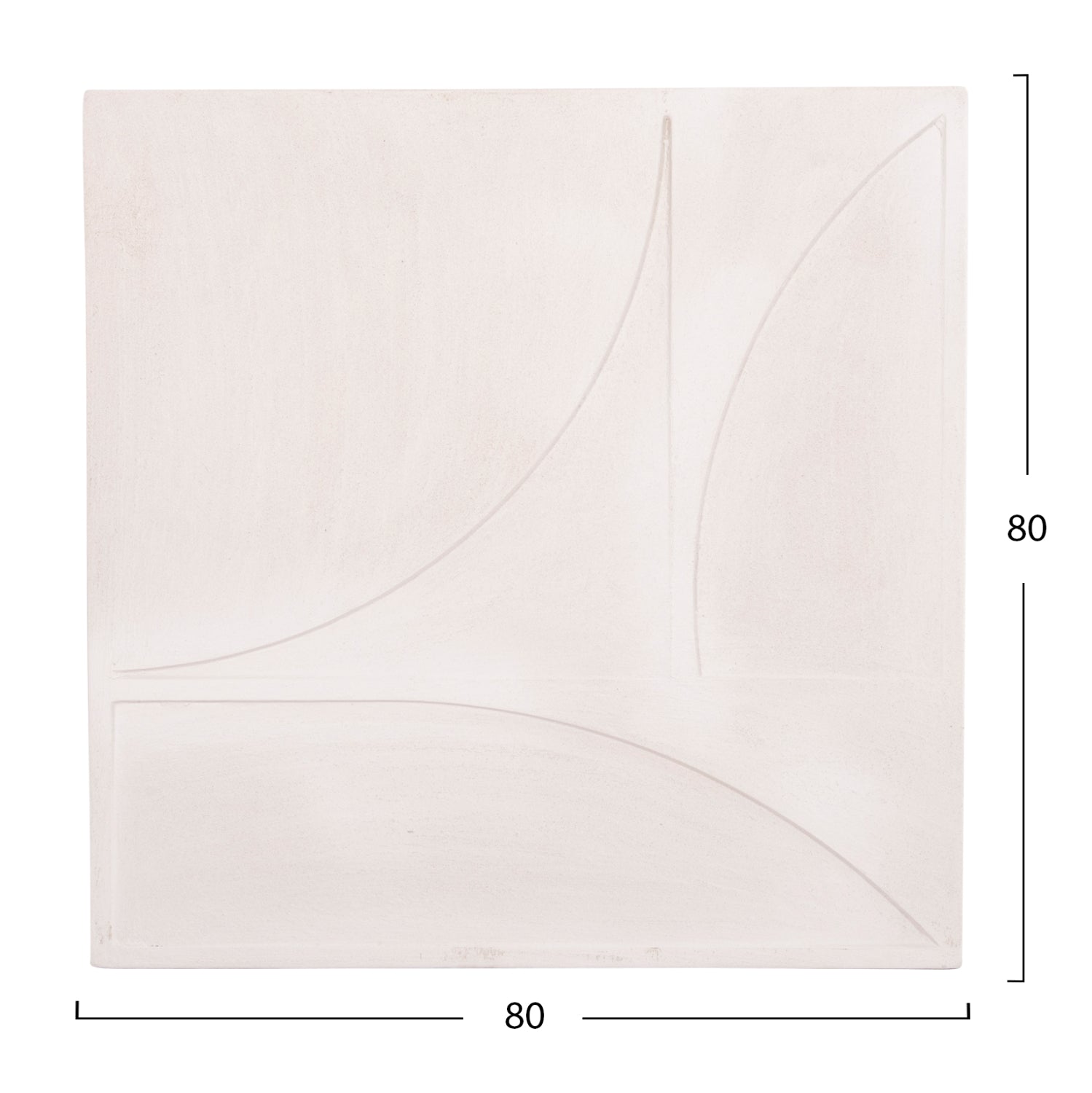 ΠΙΝΑΚΑΣ ΤΕΤΡΑΓΩΝΟΣ ΣΕΙΡΑ SANTORINI HM4507 MDF ΣΕ ΥΠΟΛΕΥΚΟ ΧΡΩΜΑ 80x4(πάχος)x80Υεκ. - Pakobazaar