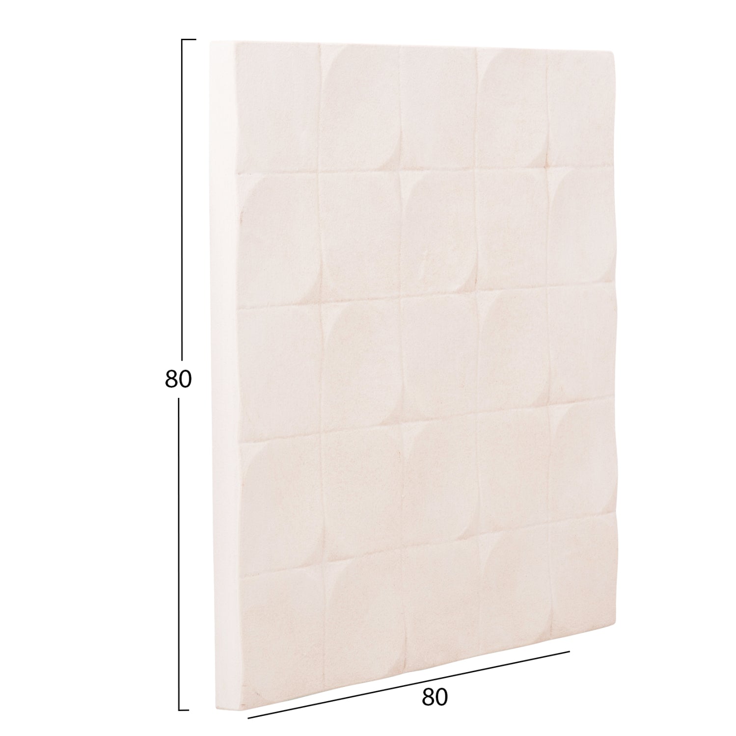 ΠΙΝΑΚΑΣ ΤΕΤΡΑΓΩΝΟΣ ΣΕΙΡΑ SANTORINI HM4516 MDF ΣΕ ΥΠΟΛΕΥΚΟ ΧΡΩΜΑ 80x4,5(πάχος)x80Υεκ. - Pakobazaar
