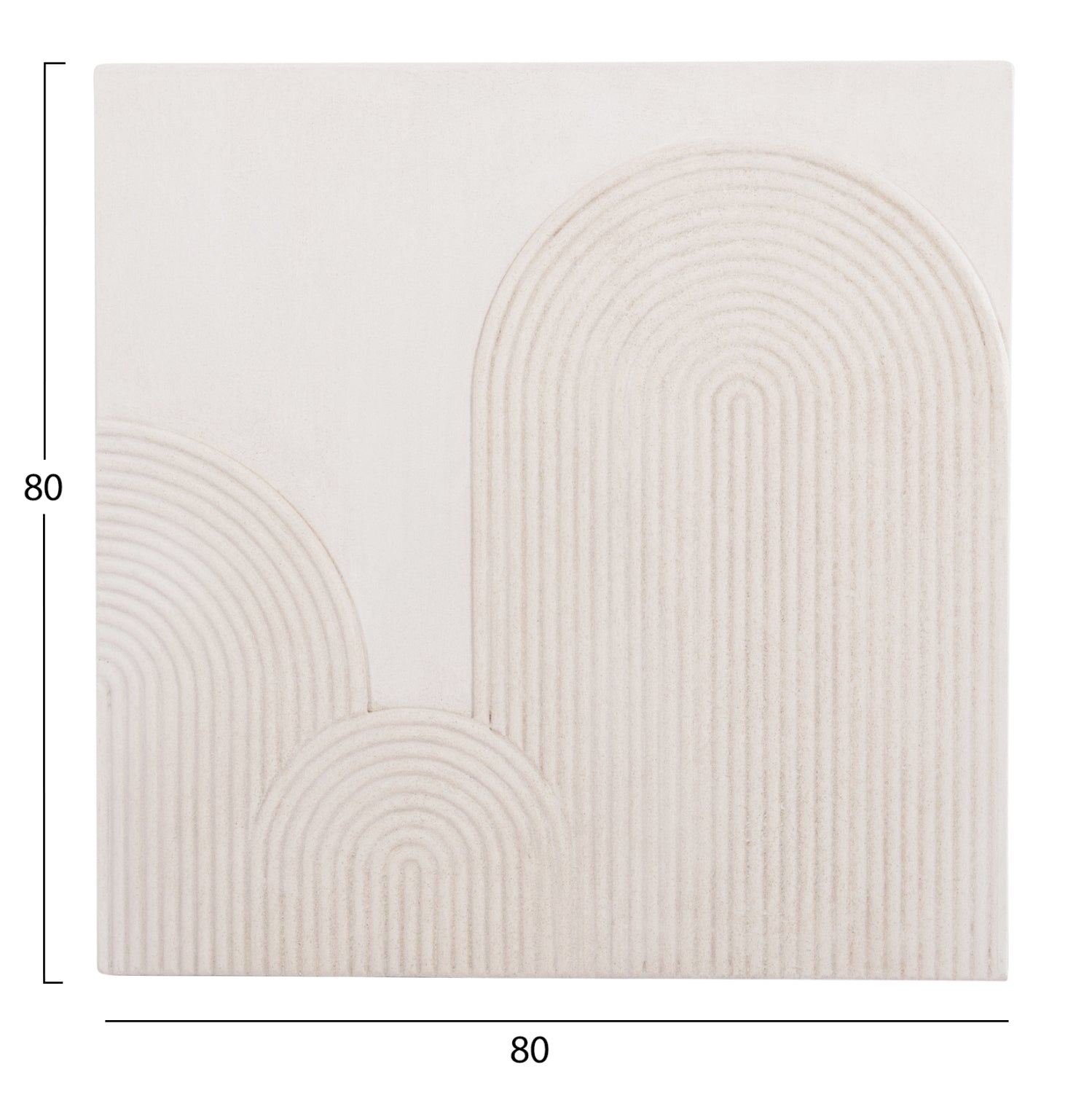 ΠΙΝΑΚΑΣ ΤΕΤΡΑΓΩΝΟΣ ΣΕΙΡΑ SANTORINI HM4517 MDF ΣΕ ΥΠΟΛΕΥΚΟ ΧΡΩΜΑ 80x4,5(πάχος)x80Υεκ. - Pakobazaar