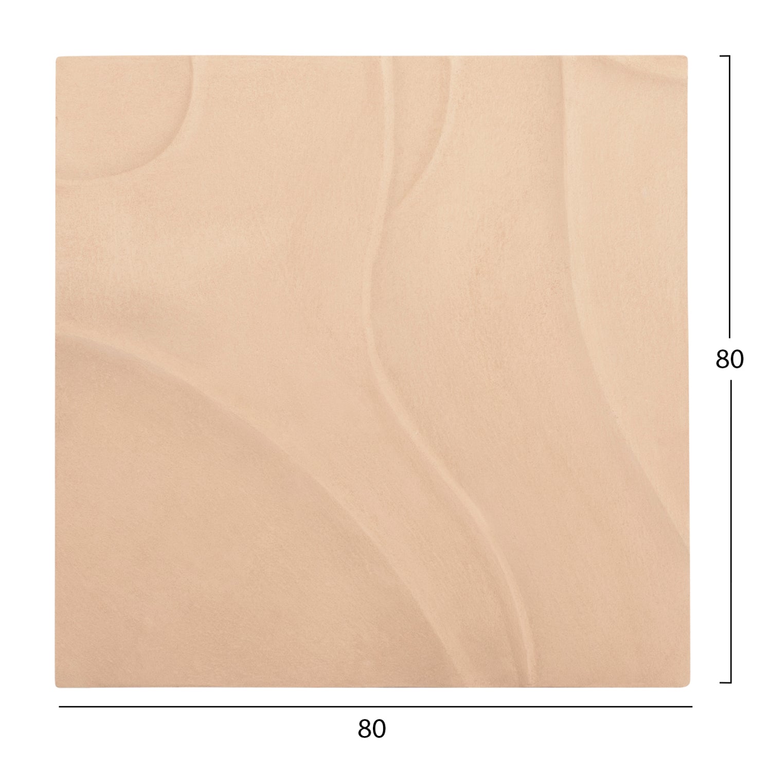 ΠΙΝΑΚΑΣ ΤΕΤΡΑΓΩΝΟΣ ΣΕΙΡΑ SANTORINI HM4520 MDF ΣΕ ΜΠΕΖ ΧΡΩΜΑ 80x4(πάχος)x80Υεκ. - Pakobazaar