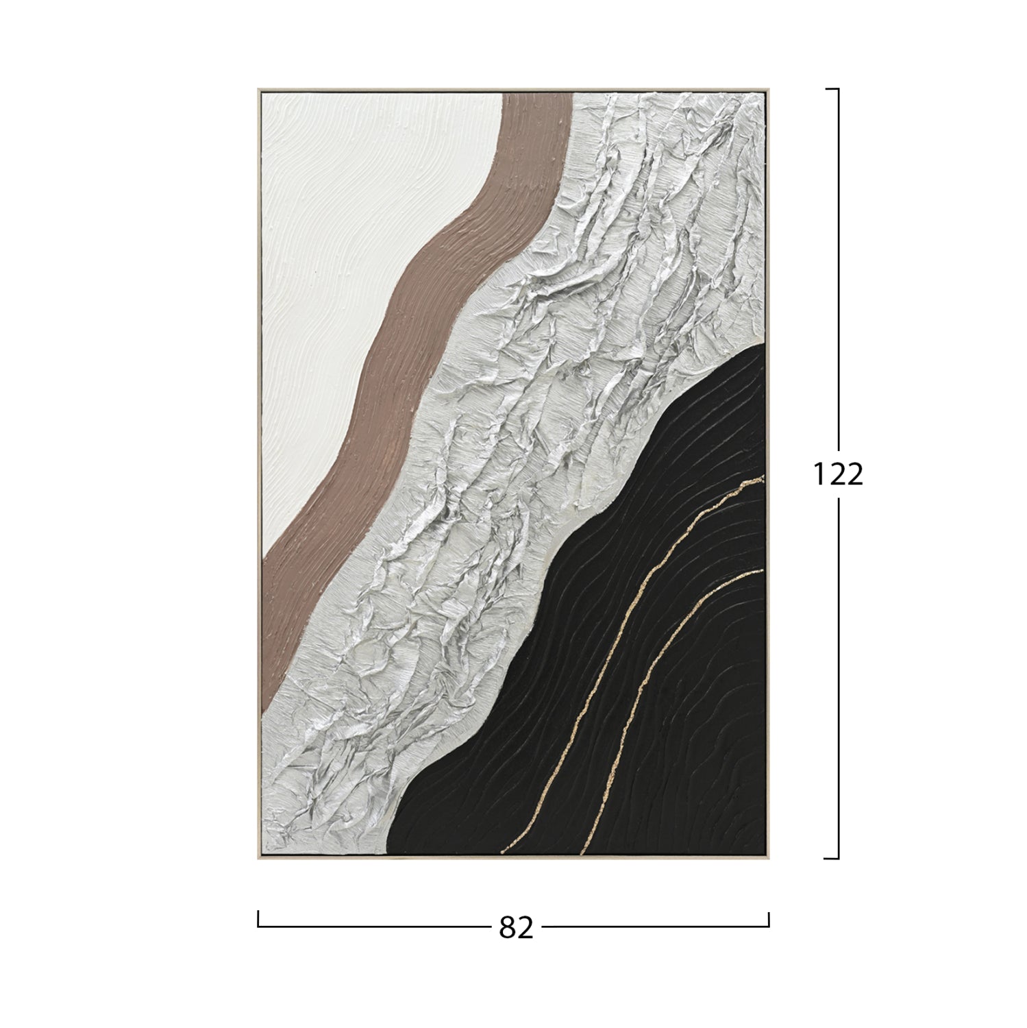 ΠΙΝΑΚΑΣ ΤΟΙΧΟΥ ABSTRACT HM4553.02 ΜΕ ΚΟΡΝΙΖΑ ΜΠΕΖ-ΚΑΜΒΑΣ-ΧΕΙΡΟΠΟΙΗΤΟΣ 82x4.5x122Υεκ - Pakobazaar