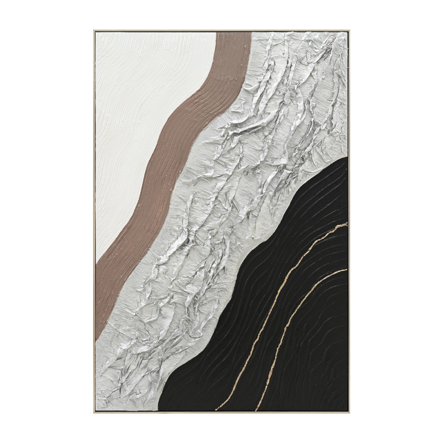 ΠΙΝΑΚΑΣ ΤΟΙΧΟΥ ABSTRACT HM4553.02 ΜΕ ΚΟΡΝΙΖΑ ΜΠΕΖ-ΚΑΜΒΑΣ-ΧΕΙΡΟΠΟΙΗΤΟΣ 82x4.5x122Υεκ - Pakobazaar