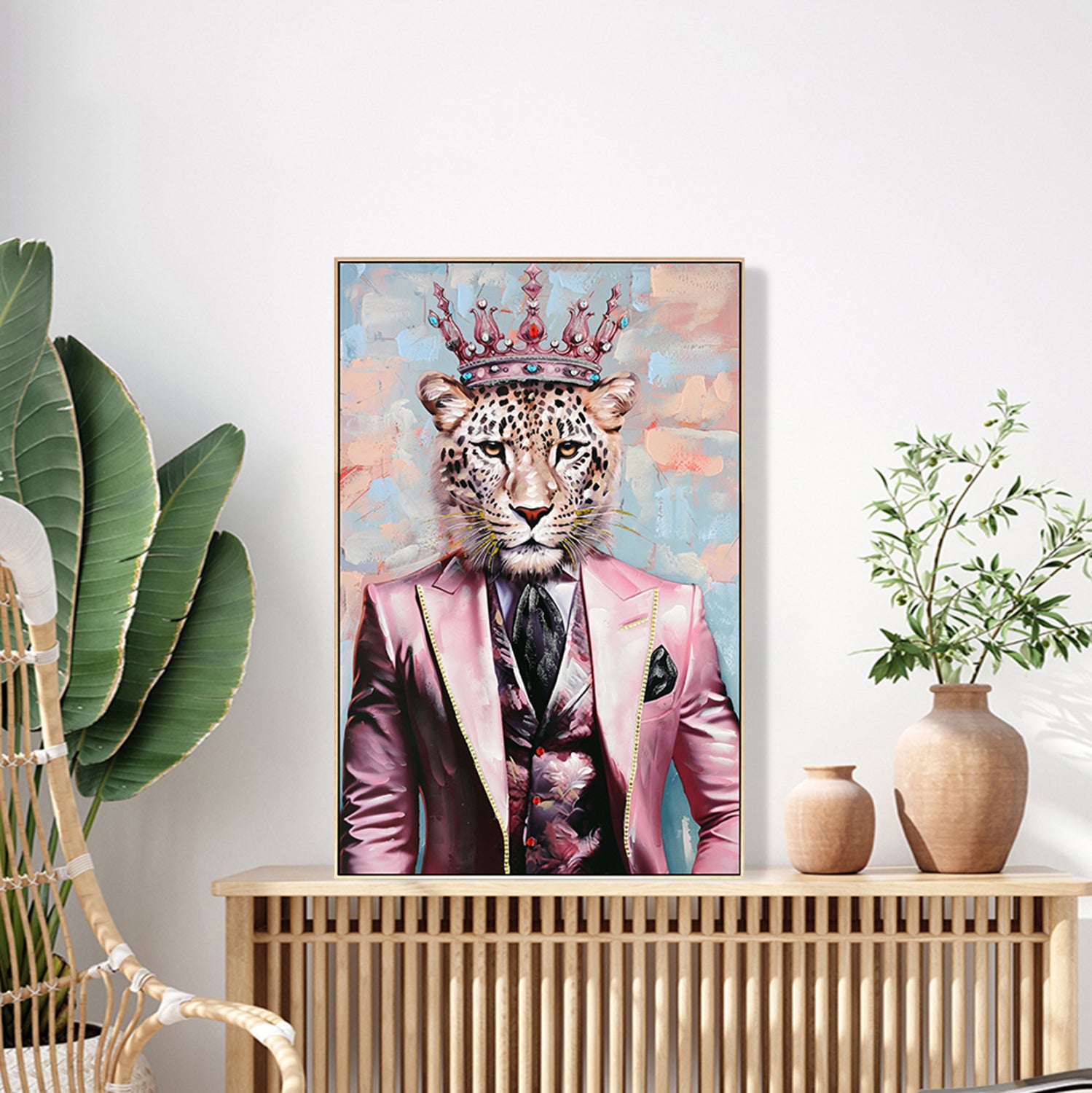 ΠΙΝΑΚΑΣ TOIXOY LEOPAR HM4540 ΜΕ ΚΟΡΝΙΖΑ ΜΠΕΖ-ΚΑΜΒΑΣ ΕΚΤΥΠΩΣΗ 82x4,5x122Υεκ. - Pakobazaar