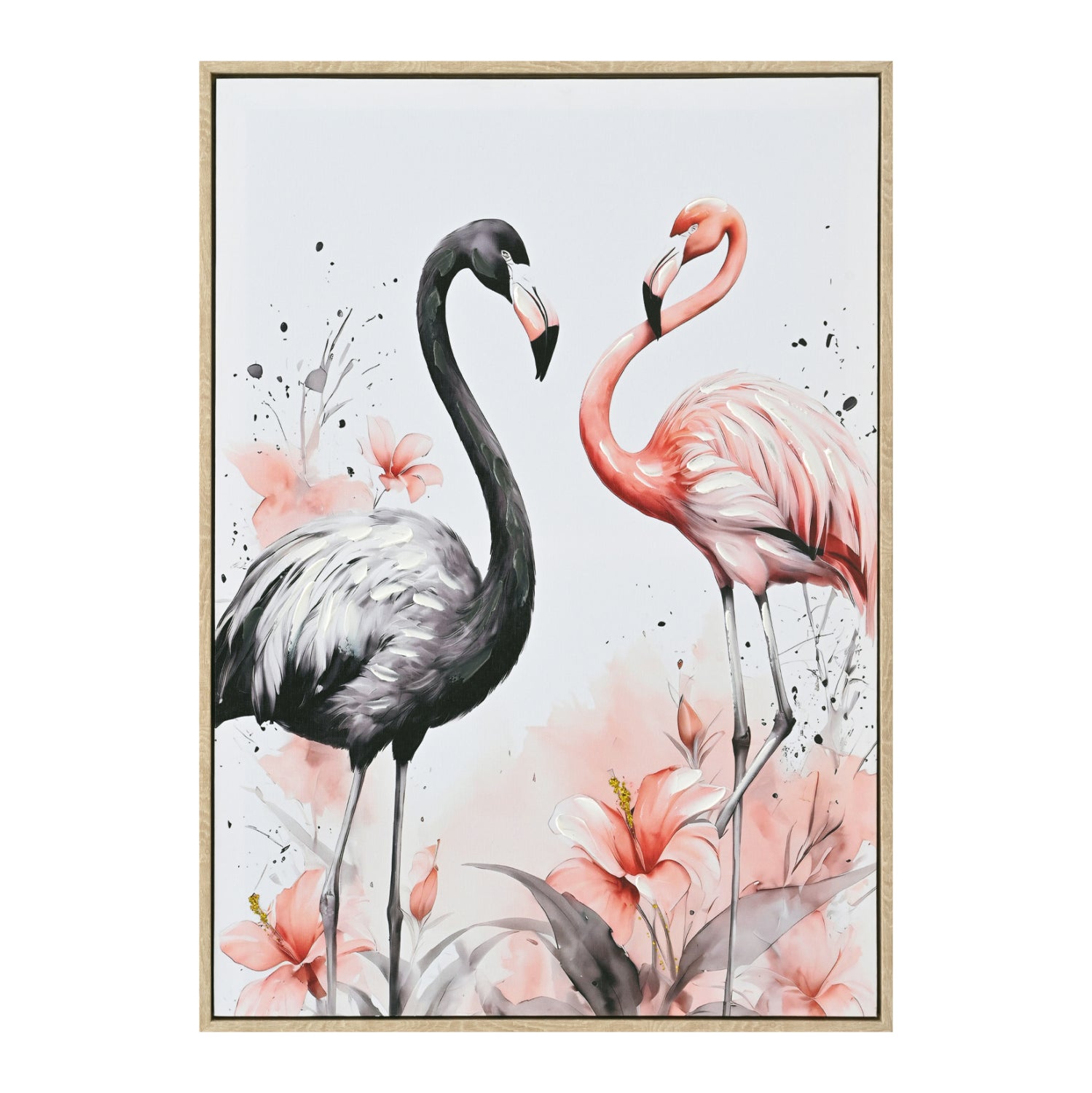 ΠΙΝΑΚΑΣ TOIXOY FLAMINGOS HM4562 ΜΕ ΚΟΡΝΙΖΑ ΜΠΕΖ-ΚΑΜΒΑΣ ΕΚΤΥΠΩΣΗ 52,5x2,8x72,5Υεκ. - Pakobazaar