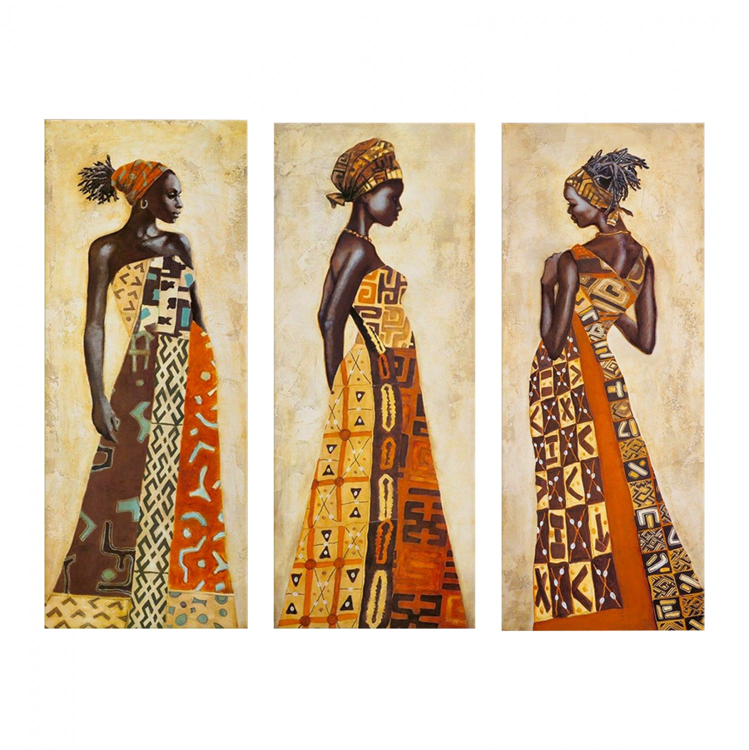 ΠΙΝΑΚΑΣ ΤΡΙΠΤΥΧΟ MDF AFRICAN STYLE WOMEN HM7204.03 60X0,3X50 εκ. - Pakobazaar