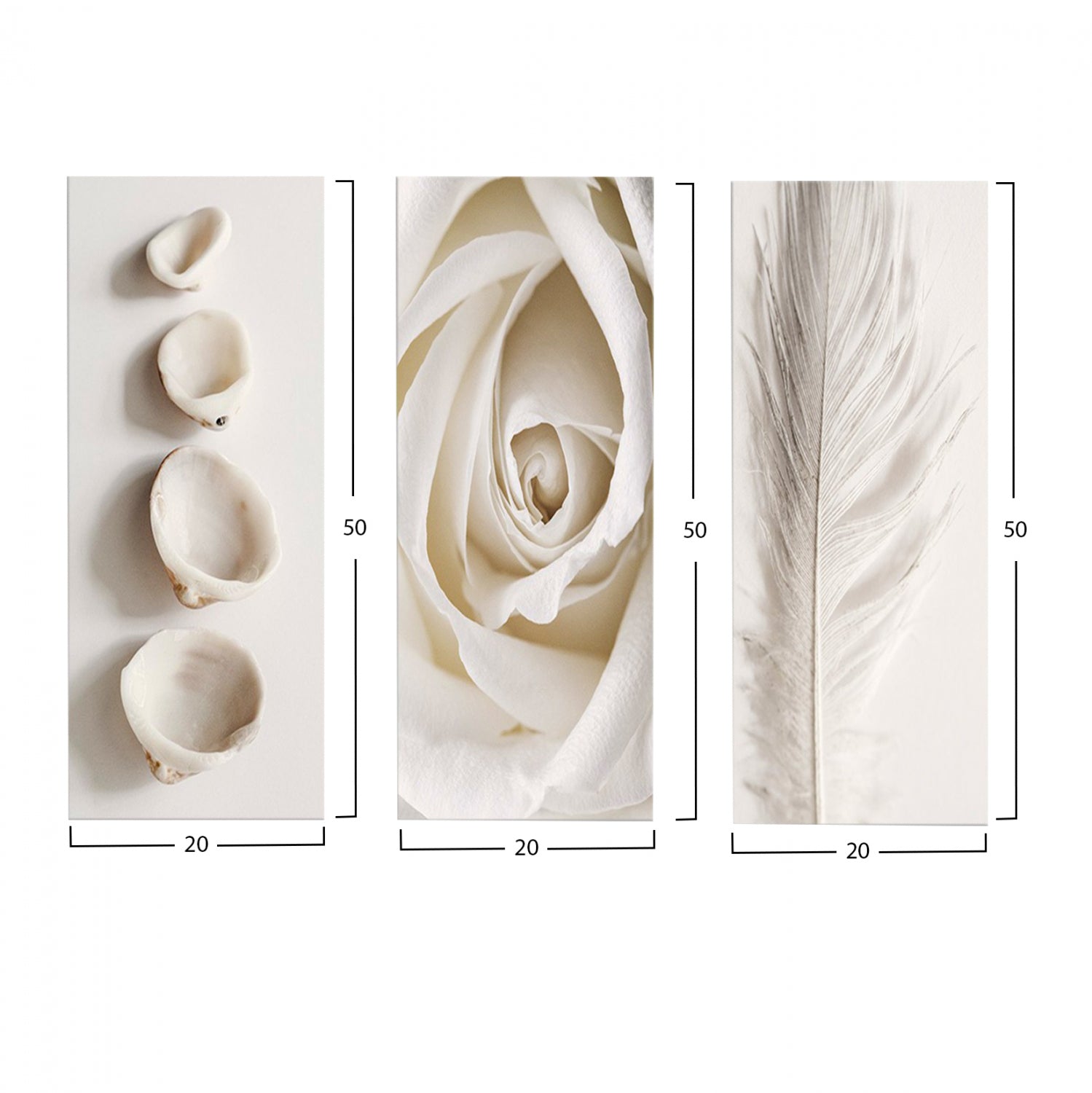 ΠΙΝΑΚΑΣ ΤΡΙΠΤΥΧΟ MDF NATURAL ELEMENTS HM7204.05 60X0,3X50 εκ. - Pakobazaar