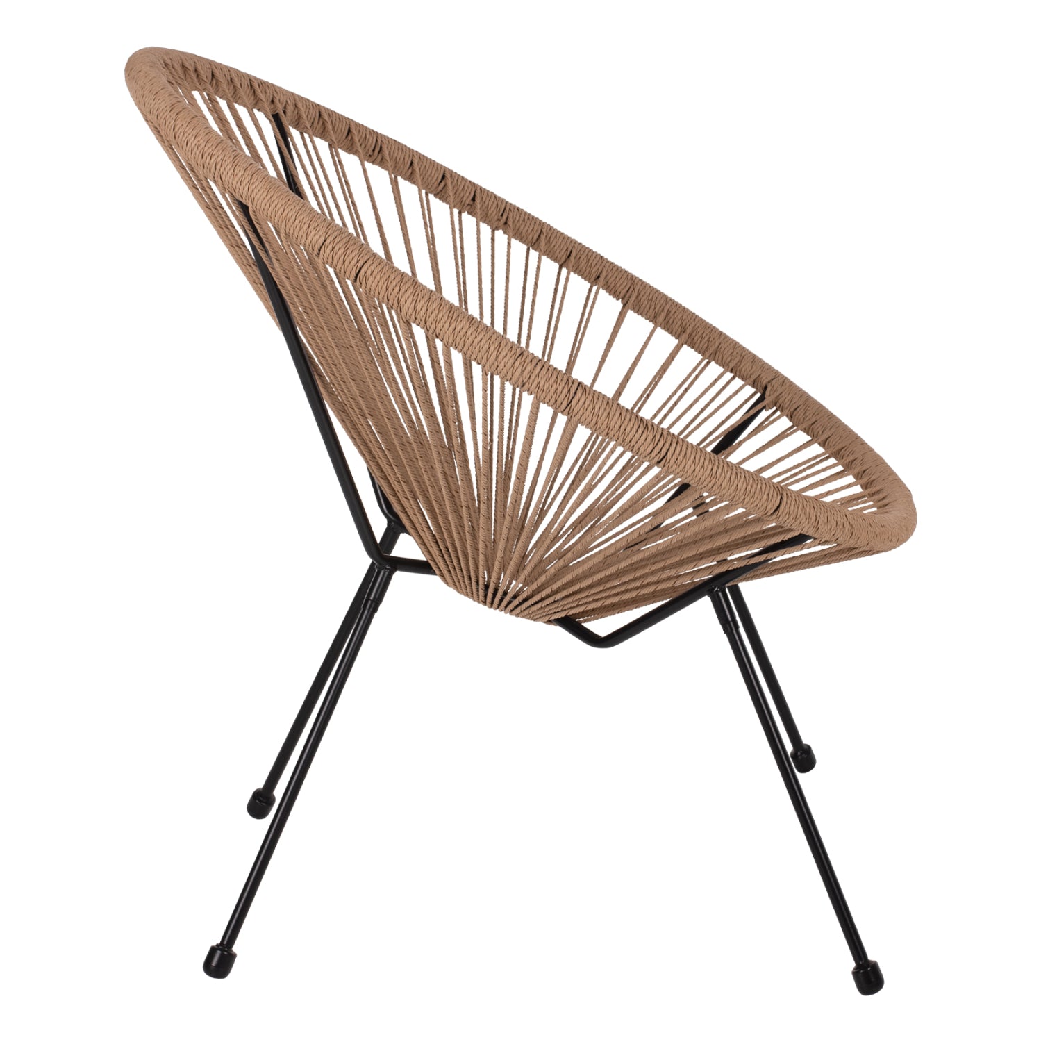 ΠΟΛΥΘΡΟΝΑ ACAPULCO Τ. ΦΩΛΙΑ ΜΕΤΑΛΛΟ ΜΑΥΡΟ ΜΕ TWISTED WICKER HM5871.01 70x73x79 εκ. - Pakobazaar