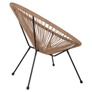 ΠΟΛΥΘΡΟΝΑ ACAPULCO Τ. ΦΩΛΙΑ ΜΕΤΑΛΛΟ ΜΑΥΡΟ ΜΕ TWISTED WICKER HM5871.01 70x73x79 εκ. - Pakobazaar