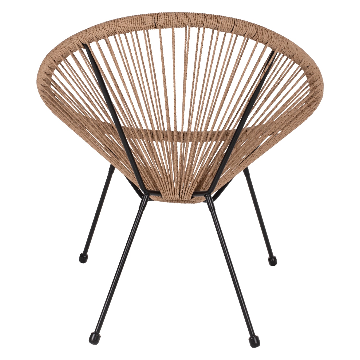 ΠΟΛΥΘΡΟΝΑ ACAPULCO Τ. ΦΩΛΙΑ ΜΕΤΑΛΛΟ ΜΑΥΡΟ ΜΕ TWISTED WICKER HM5871.01 70x73x79 εκ. - Pakobazaar