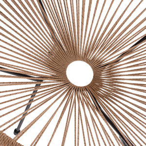 ΠΟΛΥΘΡΟΝΑ ACAPULCO Τ. ΦΩΛΙΑ ΜΕΤΑΛΛΟ ΜΑΥΡΟ ΜΕ TWISTED WICKER HM5871.01 70x73x79 εκ. - Pakobazaar