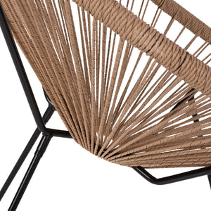 ΠΟΛΥΘΡΟΝΑ ACAPULCO Τ. ΦΩΛΙΑ ΜΕΤΑΛΛΟ ΜΑΥΡΟ ΜΕ TWISTED WICKER HM5871.01 70x73x79 εκ. - Pakobazaar