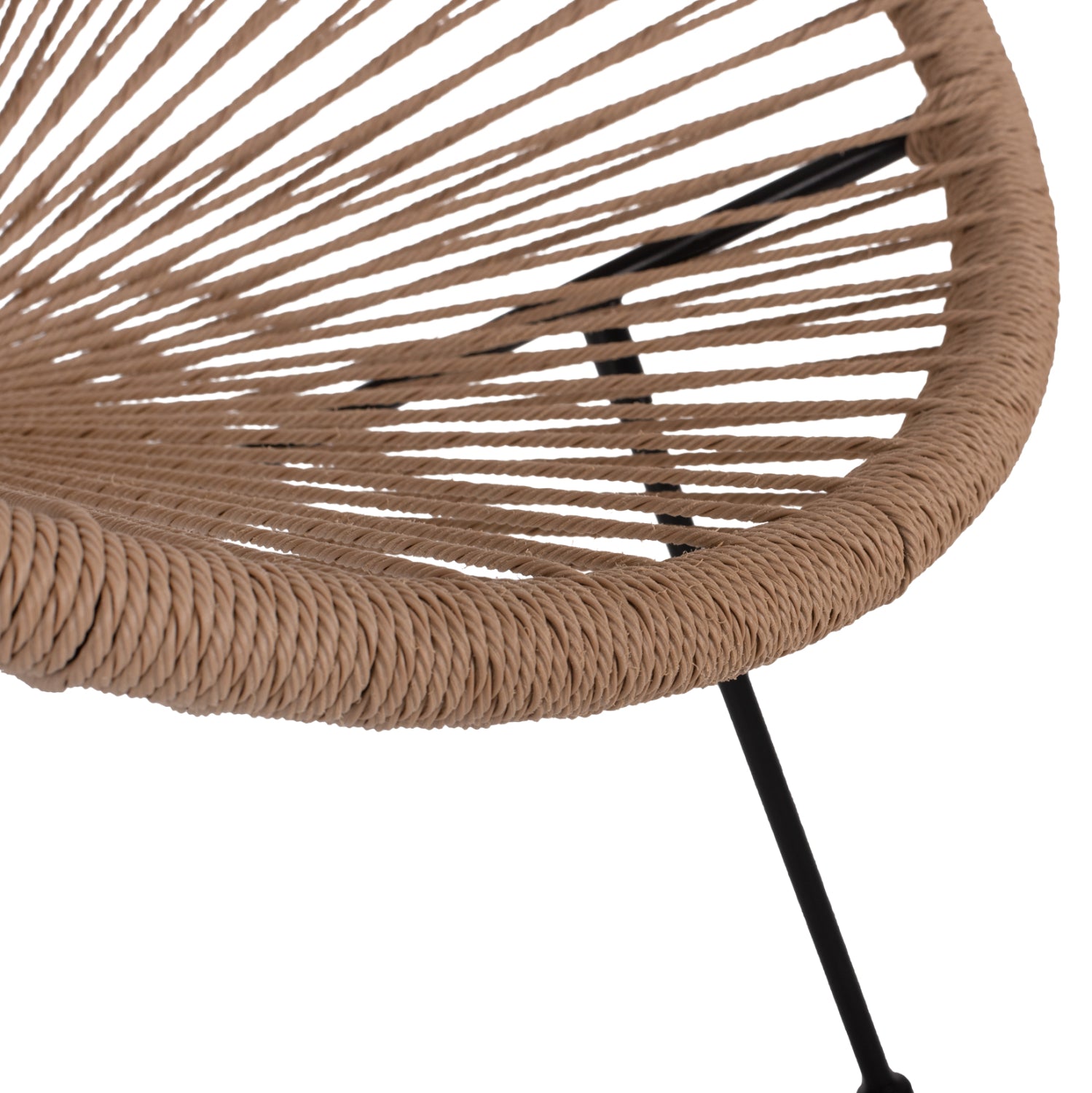 ΠΟΛΥΘΡΟΝΑ ACAPULCO Τ. ΦΩΛΙΑ ΜΕΤΑΛΛΟ ΜΑΥΡΟ ΜΕ TWISTED WICKER HM5871.01 70x73x79 εκ. - Pakobazaar