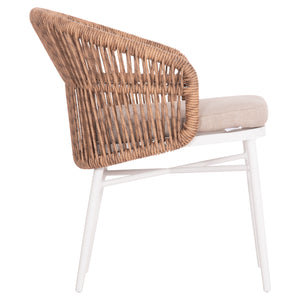 ΠΟΛΥΘΡΟΝΑ ΑΛΟΥΜΙΝΙΟΥ ORIN HM6265.02 ΛΕΥΚΗ-P.E.RATTAN ΦΥΣΙΚΟ-ΜΠΕΖ ΜΑΞΙΛΑΡΙΑ 58x61x75Υ - Pakobazaar