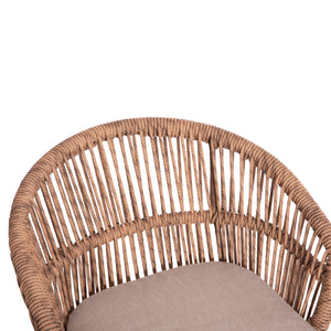 ΠΟΛΥΘΡΟΝΑ ΑΛΟΥΜΙΝΙΟΥ ORIN HM6265.02 ΛΕΥΚΗ-P.E.RATTAN ΦΥΣΙΚΟ-ΜΠΕΖ ΜΑΞΙΛΑΡΙΑ 58x61x75Υ - Pakobazaar