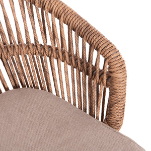ΠΟΛΥΘΡΟΝΑ ΑΛΟΥΜΙΝΙΟΥ ORIN HM6265.02 ΛΕΥΚΗ-P.E.RATTAN ΦΥΣΙΚΟ-ΜΠΕΖ ΜΑΞΙΛΑΡΙΑ 58x61x75Υ - Pakobazaar