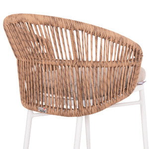 ΠΟΛΥΘΡΟΝΑ ΑΛΟΥΜΙΝΙΟΥ ORIN HM6265.02 ΛΕΥΚΗ-P.E.RATTAN ΦΥΣΙΚΟ-ΜΠΕΖ ΜΑΞΙΛΑΡΙΑ 58x61x75Υ - Pakobazaar