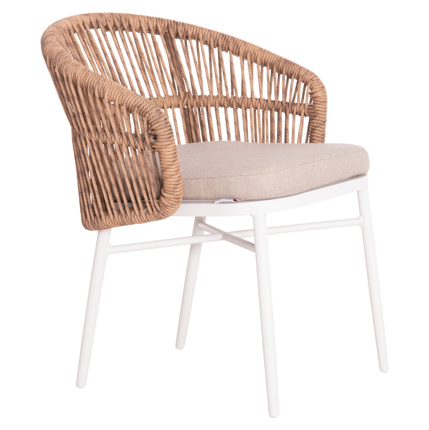 ΠΟΛΥΘΡΟΝΑ ΑΛΟΥΜΙΝΙΟΥ ORIN HM6265.02 ΛΕΥΚΗ-P.E.RATTAN ΦΥΣΙΚΟ-ΜΠΕΖ ΜΑΞΙΛΑΡΙΑ 58x61x75Υ - Pakobazaar