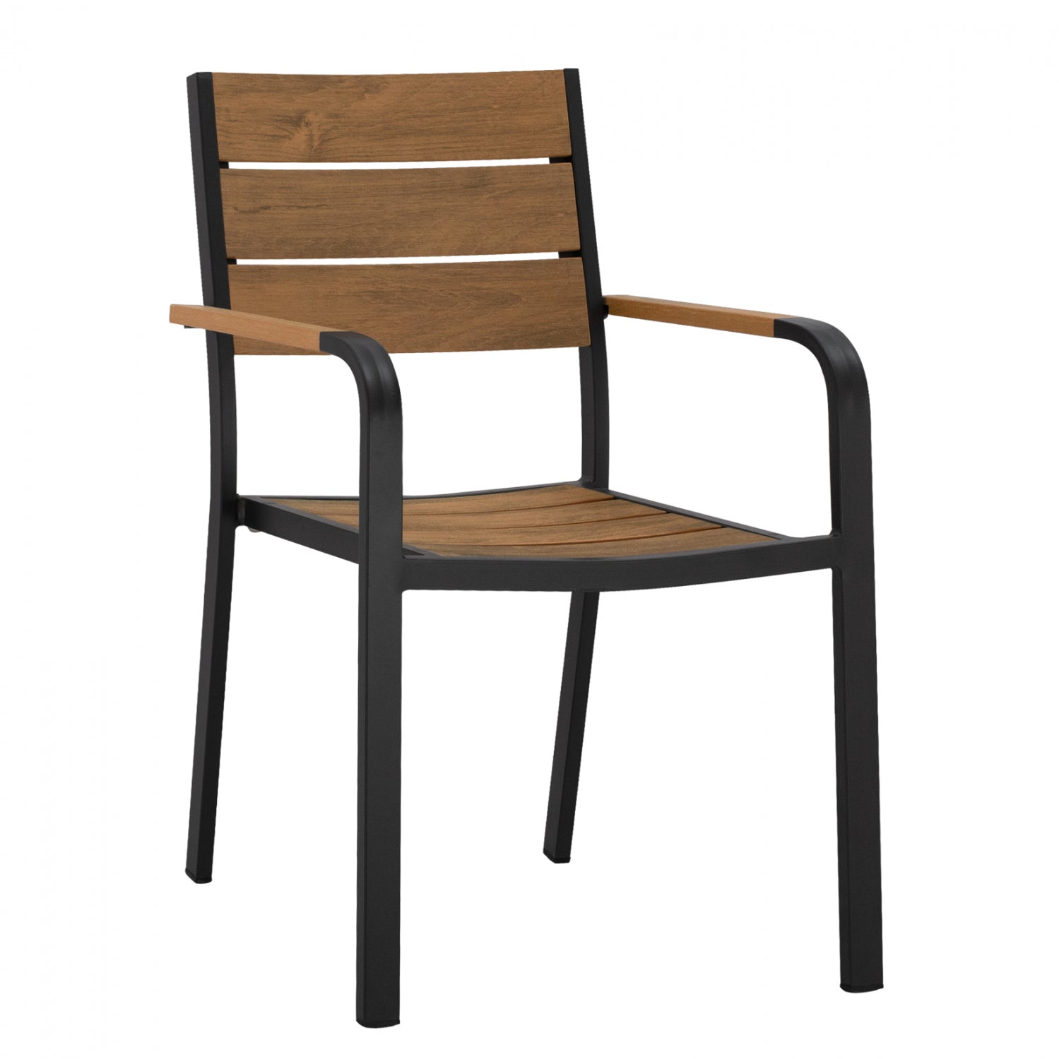 ΠΟΛΥΘΡΟΝΑ ΑΛΟΥΜΙΝΙΟΥ SAGA ΑΝΘΡΑΚΙ ΜΕ POLYWOOD HM5127.02 55x56x85Υεκ. - Pakobazaar