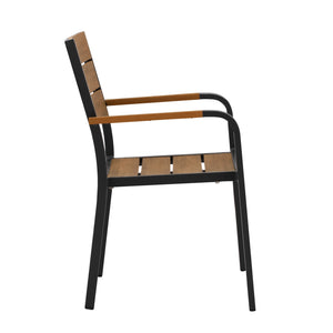 ΠΟΛΥΘΡΟΝΑ ΑΛΟΥΜΙΝΙΟΥ SAGA ΑΝΘΡΑΚΙ ΜΕ POLYWOOD HM5127.02 55x56x85Υεκ. - Pakobazaar