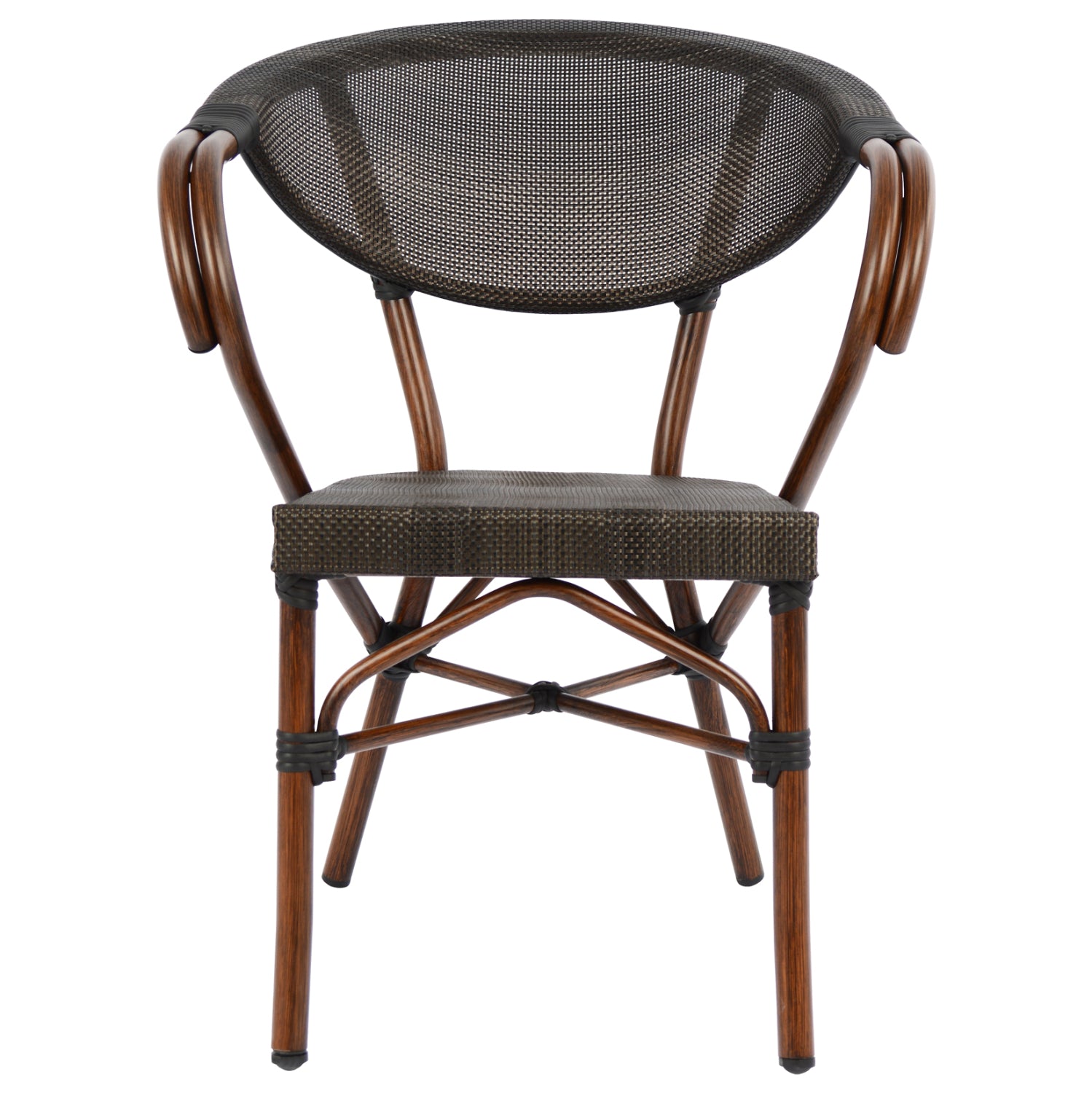 ΠΟΛΥΘΡΟΝΑ ΑΛΟΥΜΙΝΙΟΥ CLAY BAMBOO LOOK ΚΑΦΕ ΜΕ TEXTLINE HM5025 60,5x59x81Υ - Pakobazaar