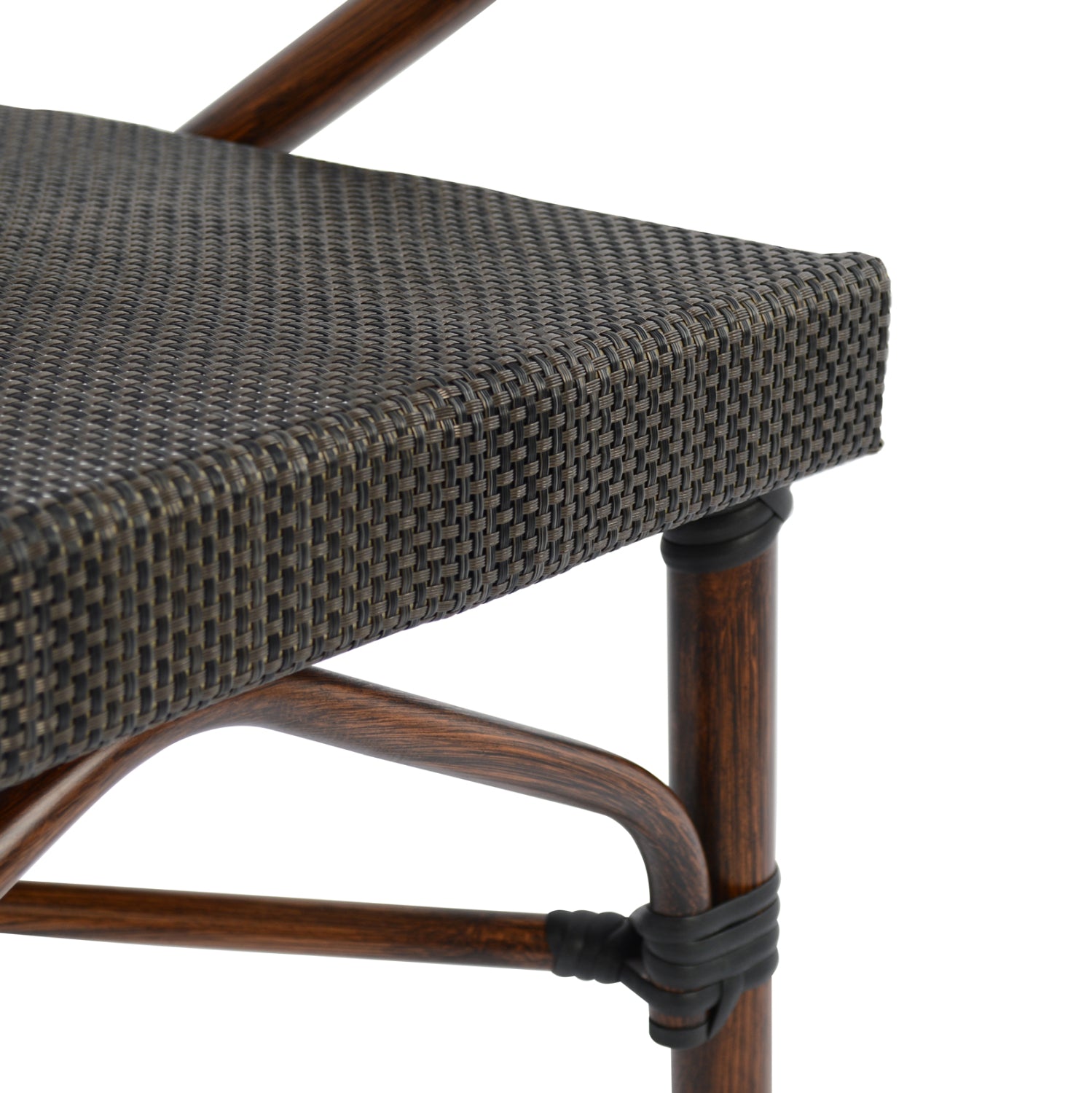 ΠΟΛΥΘΡΟΝΑ ΑΛΟΥΜΙΝΙΟΥ CLAY BAMBOO LOOK ΚΑΦΕ ΜΕ TEXTLINE HM5025 60,5x59x81Υ - Pakobazaar
