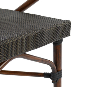 ΠΟΛΥΘΡΟΝΑ ΑΛΟΥΜΙΝΙΟΥ CLAY BAMBOO LOOK ΚΑΦΕ ΜΕ TEXTLINE HM5025 60,5x59x81Υ - Pakobazaar