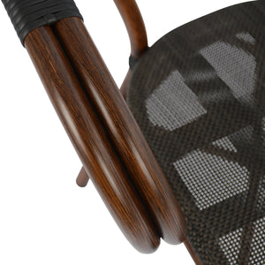 ΠΟΛΥΘΡΟΝΑ ΑΛΟΥΜΙΝΙΟΥ CLAY BAMBOO LOOK ΚΑΦΕ ΜΕ TEXTLINE HM5025 60,5x59x81Υ - Pakobazaar