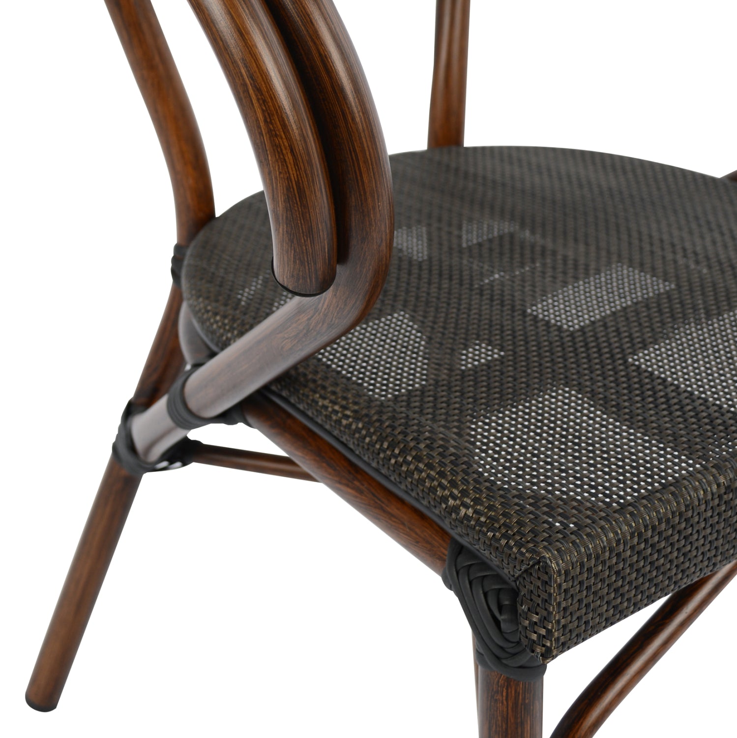 ΠΟΛΥΘΡΟΝΑ ΑΛΟΥΜΙΝΙΟΥ CLAY BAMBOO LOOK ΚΑΦΕ ΜΕ TEXTLINE HM5025 60,5x59x81Υ - Pakobazaar