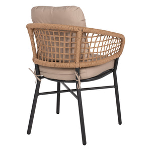 ΠΟΛΥΘΡΟΝΑ ΑΛΟΥΜΙΝΙΟΥ DARK GREY ΕΠΑΓΓΕΛΜ. RATTAN ΜΑΞΙΛΑΡΙ ΜΠΕΖ HM5863.01 60x56x84 εκ. - Pakobazaar