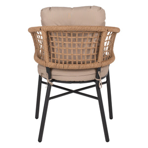 ΠΟΛΥΘΡΟΝΑ ΑΛΟΥΜΙΝΙΟΥ DARK GREY ΕΠΑΓΓΕΛΜ. RATTAN ΜΑΞΙΛΑΡΙ ΜΠΕΖ HM5863.01 60x56x84 εκ. - Pakobazaar