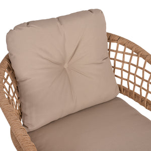 ΠΟΛΥΘΡΟΝΑ ΑΛΟΥΜΙΝΙΟΥ DARK GREY ΕΠΑΓΓΕΛΜ. RATTAN ΜΑΞΙΛΑΡΙ ΜΠΕΖ HM5863.01 60x56x84 εκ. - Pakobazaar