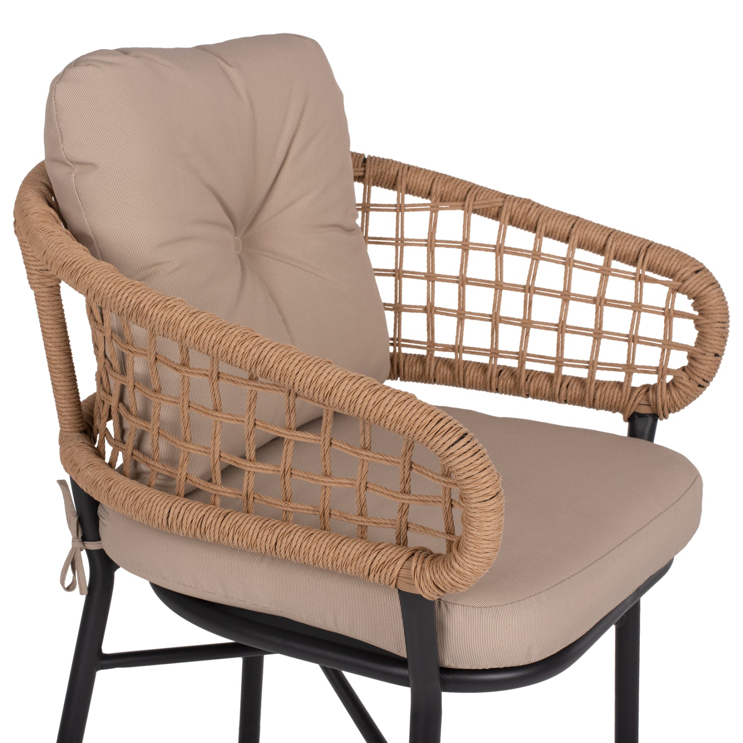 ΠΟΛΥΘΡΟΝΑ ΑΛΟΥΜΙΝΙΟΥ DARK GREY ΕΠΑΓΓΕΛΜ. RATTAN ΜΑΞΙΛΑΡΙ ΜΠΕΖ HM5863.01 60x56x84 εκ. - Pakobazaar