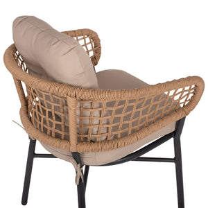 ΠΟΛΥΘΡΟΝΑ ΑΛΟΥΜΙΝΙΟΥ DARK GREY ΕΠΑΓΓΕΛΜ. RATTAN ΜΑΞΙΛΑΡΙ ΜΠΕΖ HM5863.01 60x56x84 εκ. - Pakobazaar