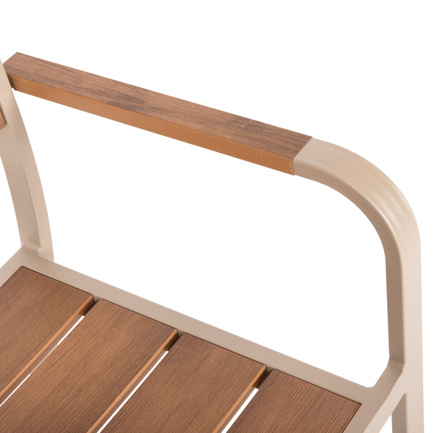 ΠΟΛΥΘΡΟΝΑ ΑΛΟΥΜΙΝΙΟΥ SAGA HM5127.04 ΣΑΜΠΑΝΙ ΜΕ POLYWOOD 55x52x86Yεκ. - Pakobazaar