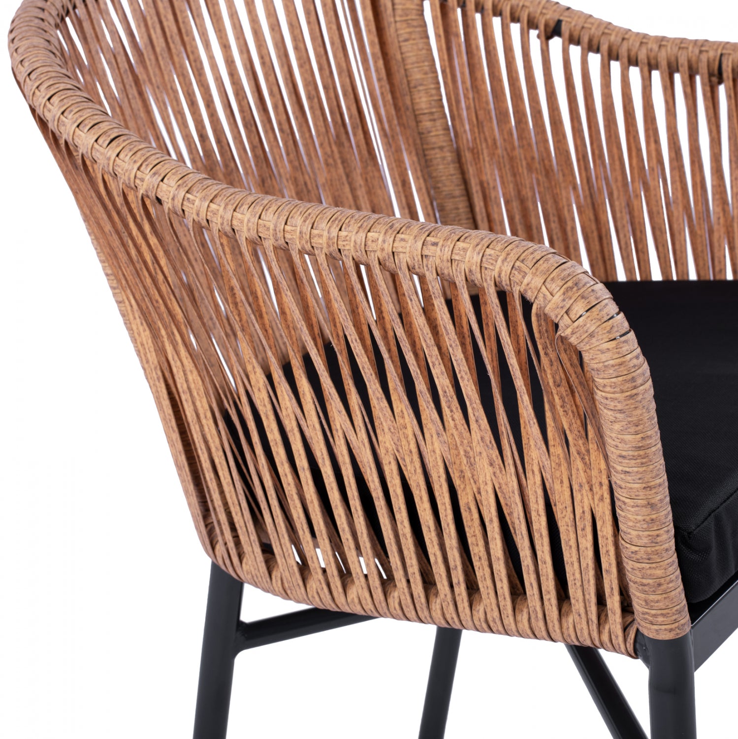 ΠΟΛΥΘΡΟΝΑ ΑΛΟΥΜΙΝΙΟΥ RAFAEL HM5698.01 ΑΝΘΡΑΚΙ ΜΕ ΜΠΕΖ WICKER 57x58x77Υ εκ. - Pakobazaar