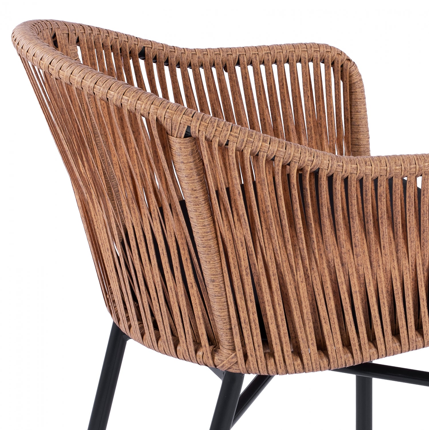 ΠΟΛΥΘΡΟΝΑ ΑΛΟΥΜΙΝΙΟΥ RAFAEL HM5698.01 ΑΝΘΡΑΚΙ ΜΕ ΜΠΕΖ WICKER 57x58x77Υ εκ. - Pakobazaar