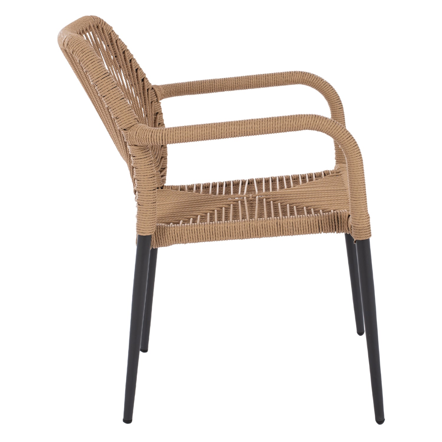 ΠΟΛΥΘΡΟΝΑ ΑΛΟΥΜΙΝΙΟΥ NOJO HM5771.02 ΓΚΡΙ ΜΕ P.E.TWIST RATTAN ΜΠΕΖ 55x63x82Y εκ. - Pakobazaar