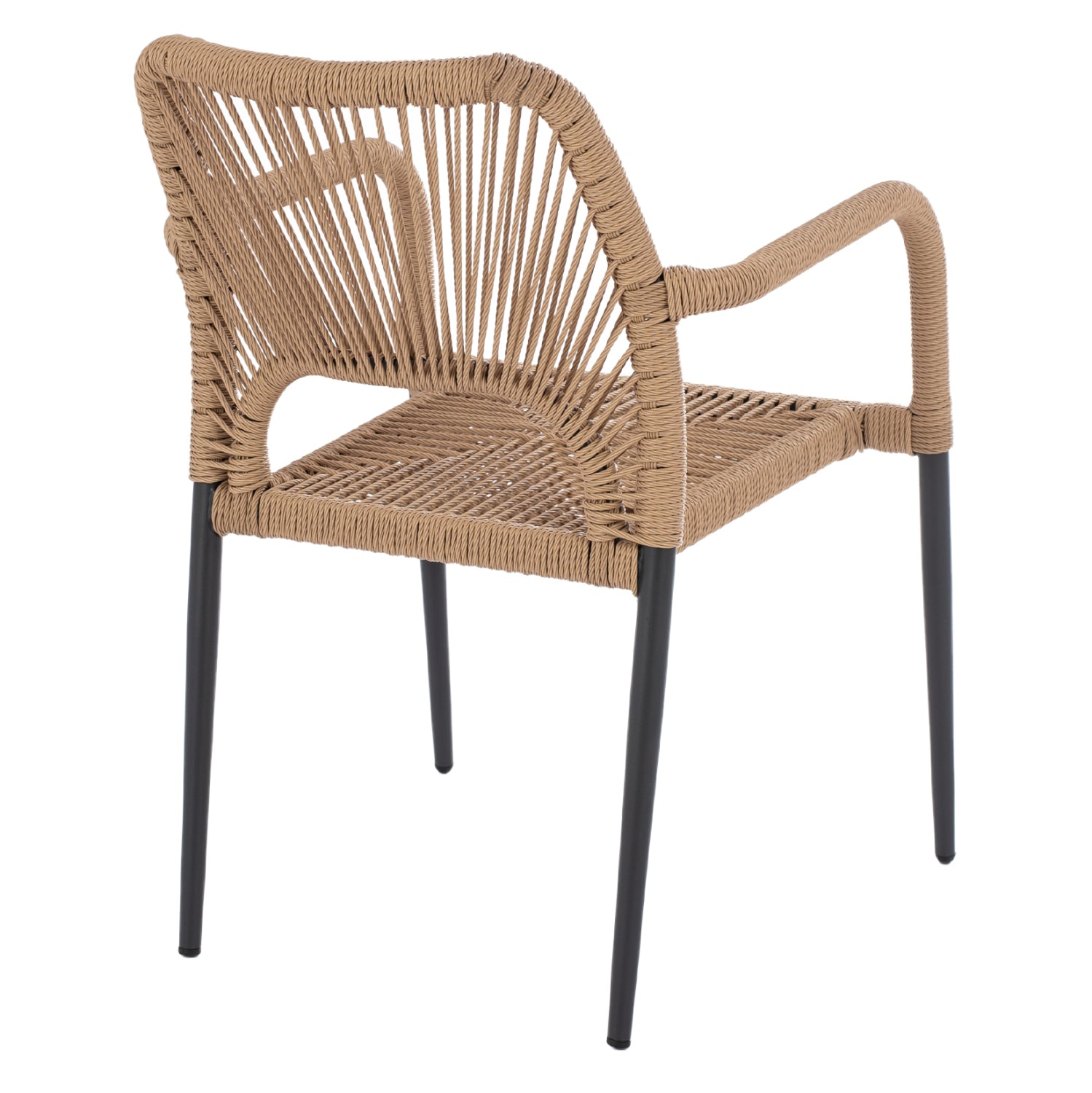 ΠΟΛΥΘΡΟΝΑ ΑΛΟΥΜΙΝΙΟΥ NOJO HM5771.02 ΓΚΡΙ ΜΕ P.E.TWIST RATTAN ΜΠΕΖ 55x63x82Y εκ. - Pakobazaar