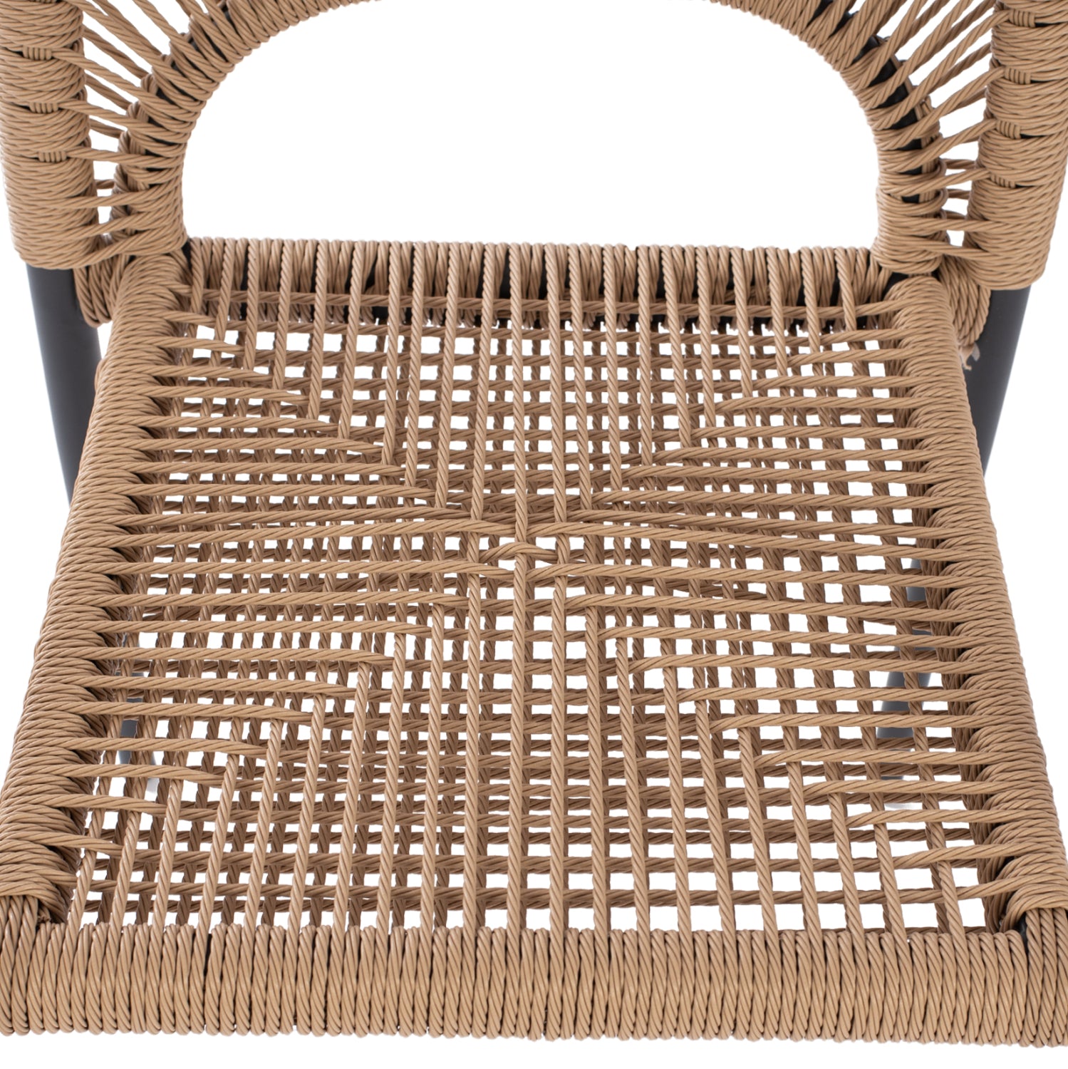 ΠΟΛΥΘΡΟΝΑ ΑΛΟΥΜΙΝΙΟΥ NOJO HM5771.02 ΓΚΡΙ ΜΕ P.E.TWIST RATTAN ΜΠΕΖ 55x63x82Y εκ. - Pakobazaar