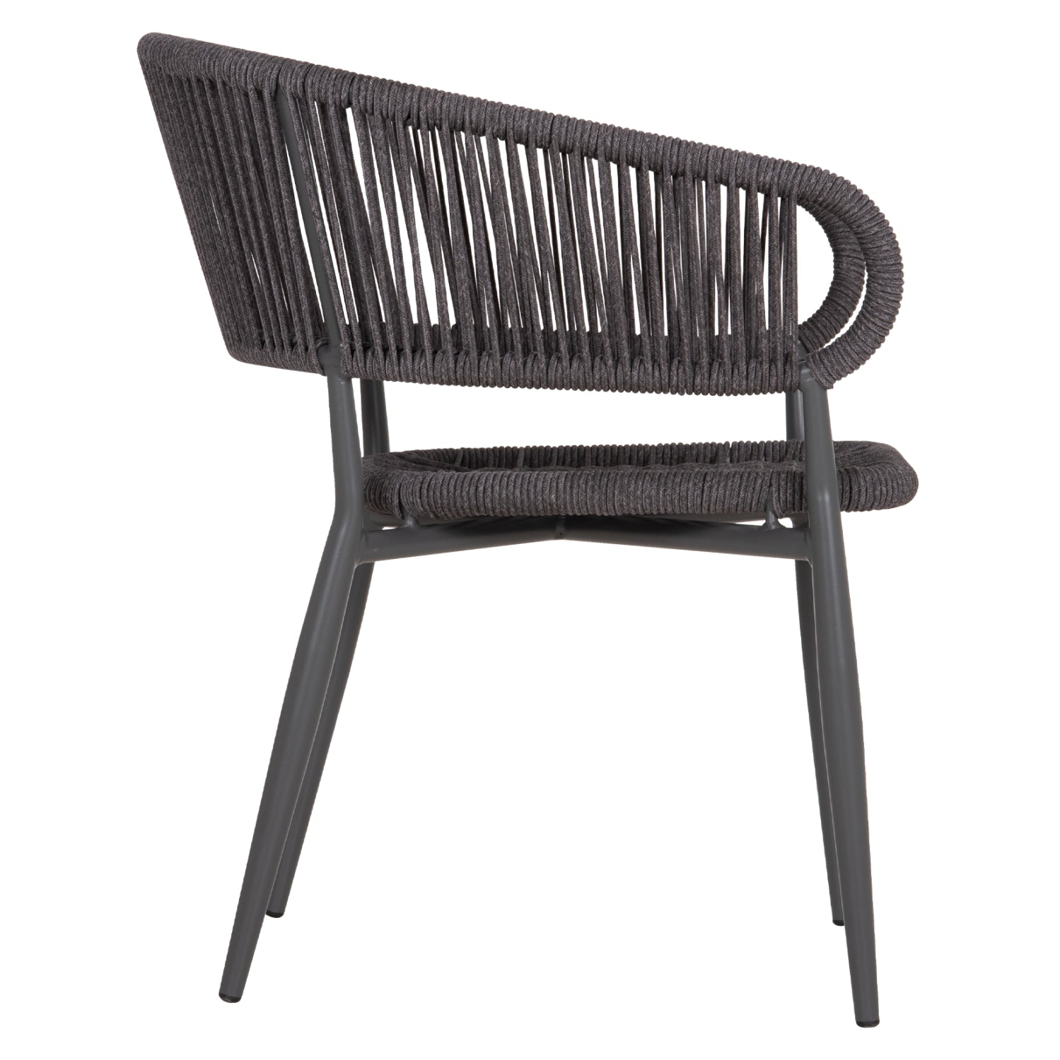 ΠΟΛΥΘΡΟΝΑ ΑΛΟΥΜΙΝΙΟΥ EULO HM5783.21 ΓΚΡΙ-ΤWISTED RATTAN ΓΚΡΙ 57x63x77Υεκ. - Pakobazaar