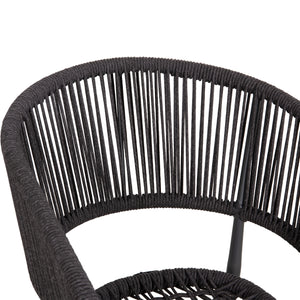 ΠΟΛΥΘΡΟΝΑ ΑΛΟΥΜΙΝΙΟΥ EULO HM5783.21 ΓΚΡΙ-ΤWISTED RATTAN ΓΚΡΙ 57x63x77Υεκ. - Pakobazaar
