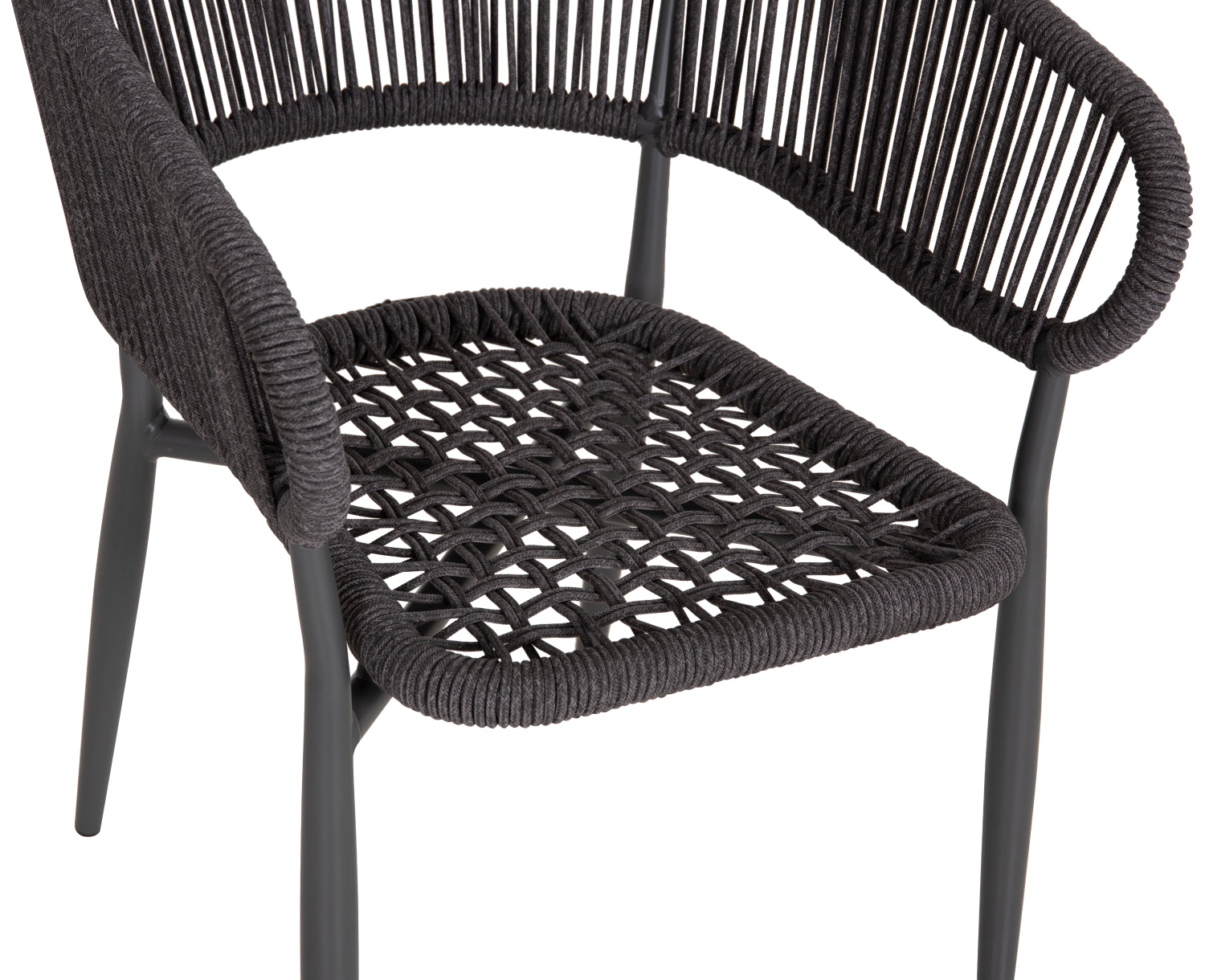 ΠΟΛΥΘΡΟΝΑ ΑΛΟΥΜΙΝΙΟΥ EULO HM5783.21 ΓΚΡΙ-ΤWISTED RATTAN ΓΚΡΙ 57x63x77Υεκ. - Pakobazaar