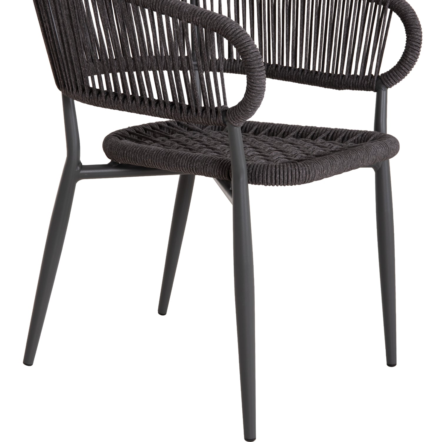 ΠΟΛΥΘΡΟΝΑ ΑΛΟΥΜΙΝΙΟΥ EULO HM5783.21 ΓΚΡΙ-ΤWISTED RATTAN ΓΚΡΙ 57x63x77Υεκ. - Pakobazaar